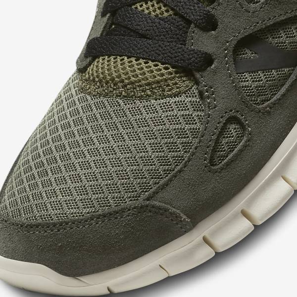 Olive / Black Men's Nike Free Run 2 Sneakers | NK471PFI