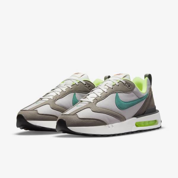 Olive Grey Men's Nike Air Max Dawn Sneakers | NK063NIT