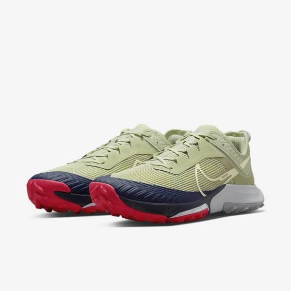 Olive / Light Beige / Obsidian Men's Nike Air Zoom Terra Kiger 8 Trail Running Shoes | NK910AMQ