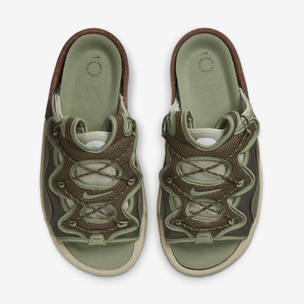 Olive / Light Grey / White / Green Men's Nike Offline 2.0 Mule Sneakers | NK759CLA