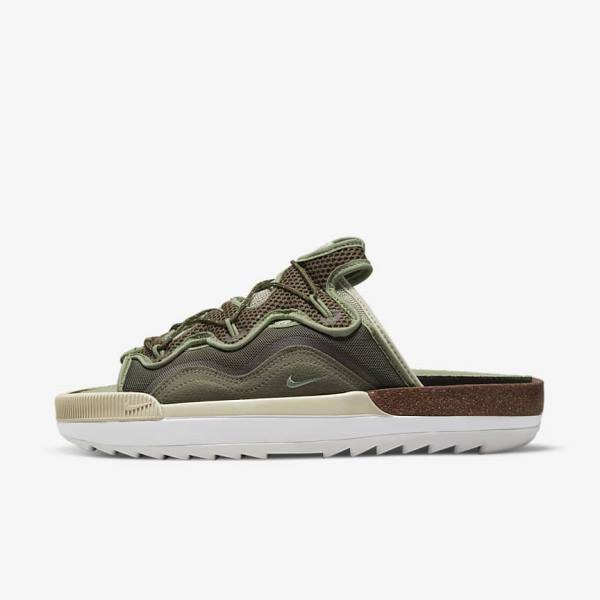 Olive / Light Grey / White / Green Men\'s Nike Offline 2.0 Mule Sneakers | NK759CLA