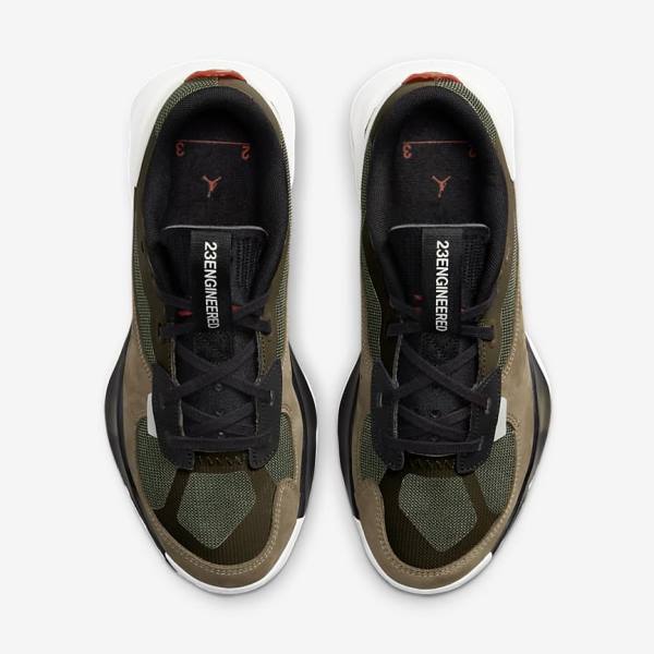 Olive / White / Brown / Red Women's Nike Jordan Air 200E Sneakers | NK504EVG