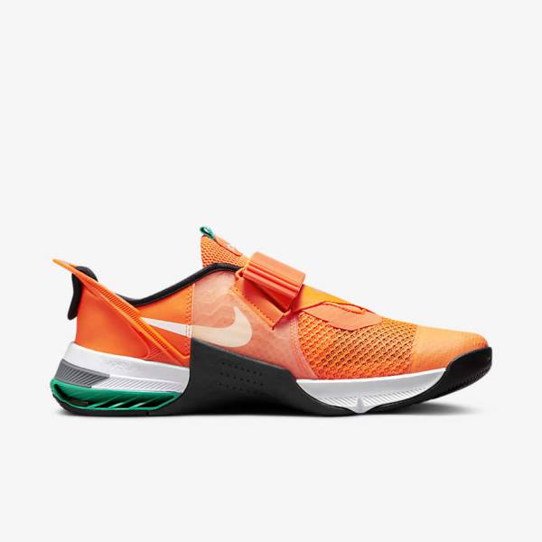 Orange / Dark Grey / Turquoise / White Women's Nike Metcon 7 FlyEase Training Shoes | NK109MXB