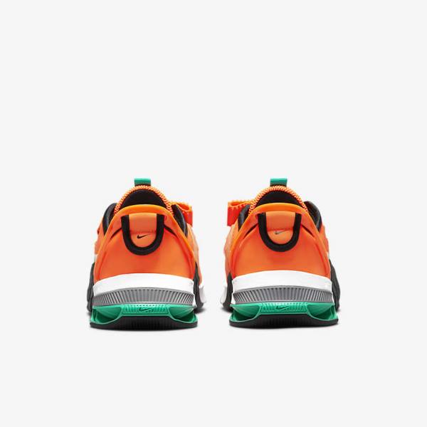 Orange / Dark Grey / Turquoise / White Women's Nike Metcon 7 FlyEase Training Shoes | NK109MXB