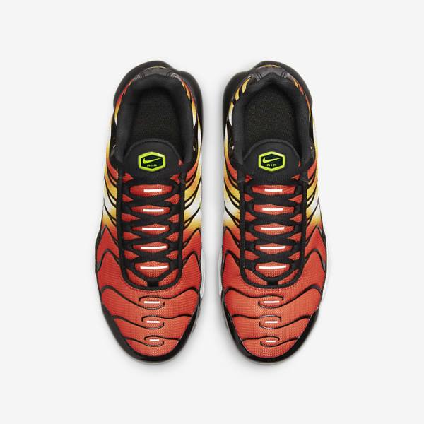 Orange / Gold / Black Kids' Nike Air Max Plus Older Sneakers | NK713EVD