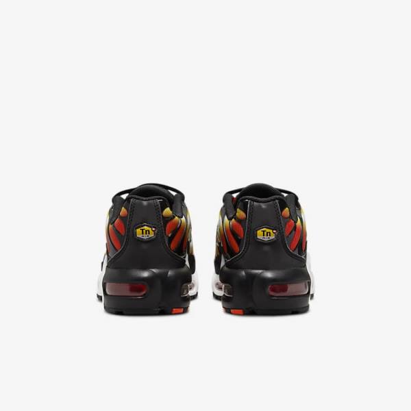 Orange / Gold / Black Kids' Nike Air Max Plus Older Sneakers | NK713EVD