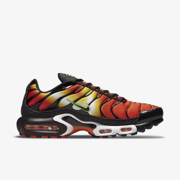 Orange / Gold / Black Men's Nike Air Max Plus Sneakers | NK951MUA