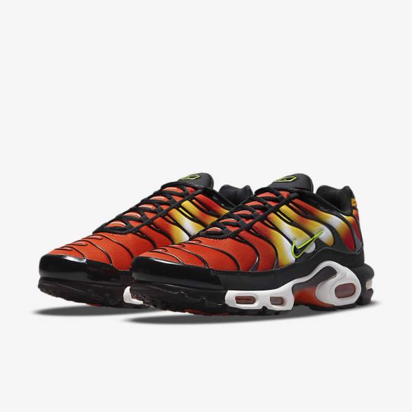 Orange / Gold / Black Men's Nike Air Max Plus Sneakers | NK951MUA