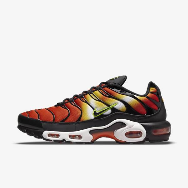 Orange / Gold / Black Men\'s Nike Air Max Plus Sneakers | NK951MUA