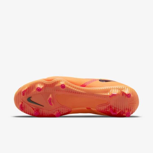 Orange / Light Red / Black Men's Nike Phantom GT2 Academy Dynamic Fit MG Multi-Ground Football Shoes | NK128PDW