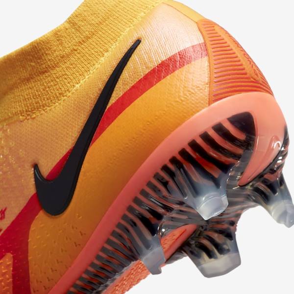 Orange / Light Red / Black Men's Nike Phantom GT2 Dynamic Fit Elite FG Firm-Ground Football Shoes | NK481GRX