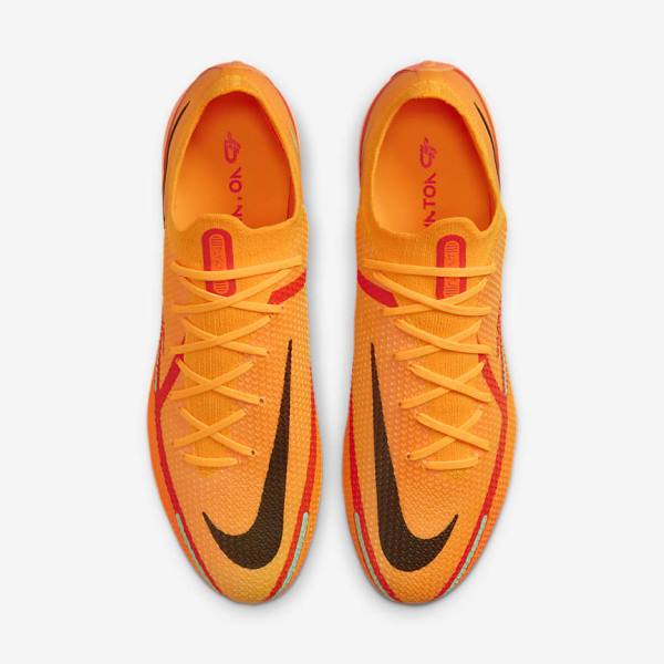 Orange / Light Red / Black Men's Nike Phantom GT2 Elite FG Firm-Ground Football Shoes | NK690KOT