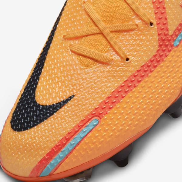 Orange / Light Red / Black Men's Nike Phantom GT2 Elite SG-Pro AC Soft-Ground Football Shoes | NK708YVC