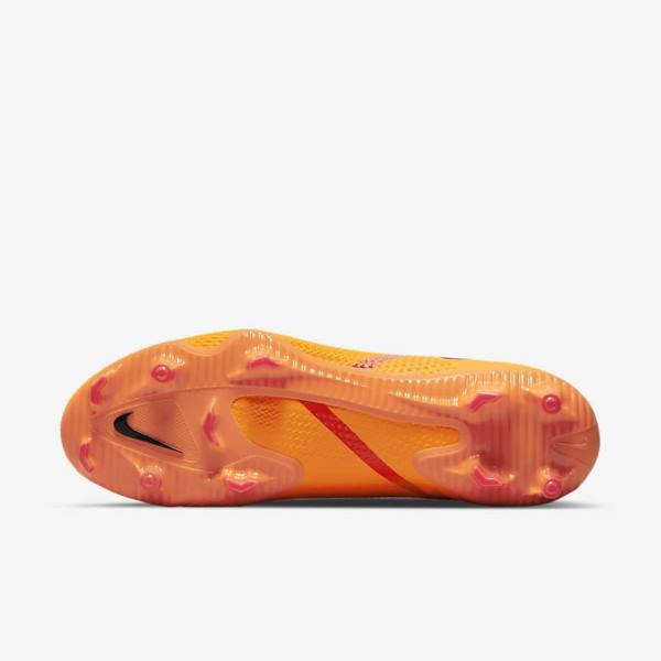 Orange / Light Red / Black Men's Nike Phantom GT2 Pro Dynamic Fit FG Firm-Ground Football Shoes | NK726XUN