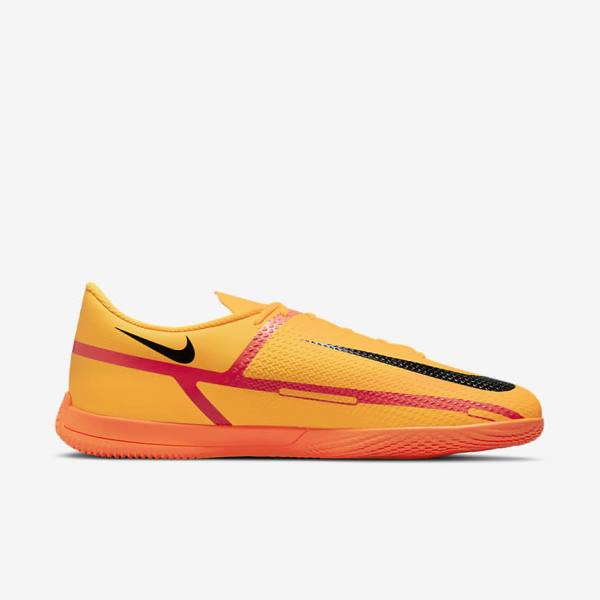 Orange / Light Red / Black Men's Nike Phantom GT2 Club IC Indoor Court Football Shoes | NK768YGQ