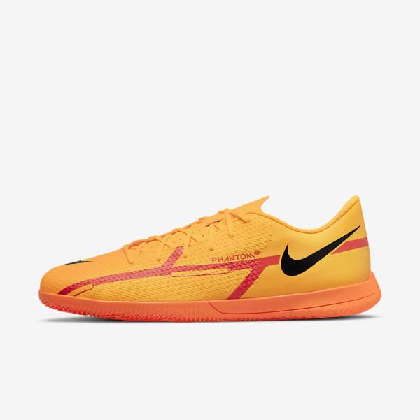 Orange / Light Red / Black Men\'s Nike Phantom GT2 Club IC Indoor Court Football Shoes | NK768YGQ