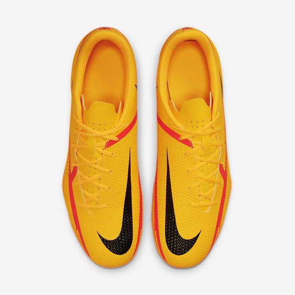 Orange / Light Red / Black Men's Nike Phantom GT2 Club MG Multi-Ground Football Shoes | NK893KTZ