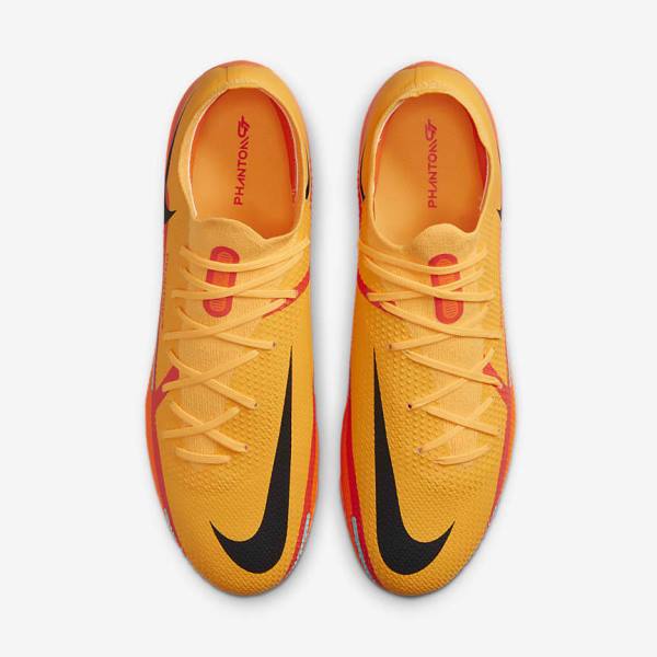 Orange / Light Red / Black Women's Nike Phantom GT2 Pro FG Firm-Ground Football Shoes | NK136TPU