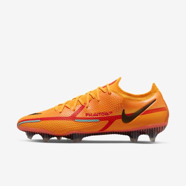 Orange / Light Red / Black Women\'s Nike Phantom GT2 Elite FG Firm-Ground Football Shoes | NK297LZE