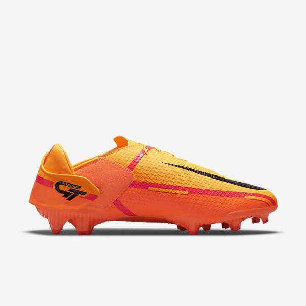 Orange / Light Red / Black Women's Nike Phantom GT2 Academy FlyEase MG Multi-Grounds Football Shoes | NK564IUC