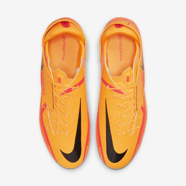 Orange / Light Red / Black Women's Nike Phantom GT2 Academy FlyEase MG Multi-Grounds Football Shoes | NK564IUC