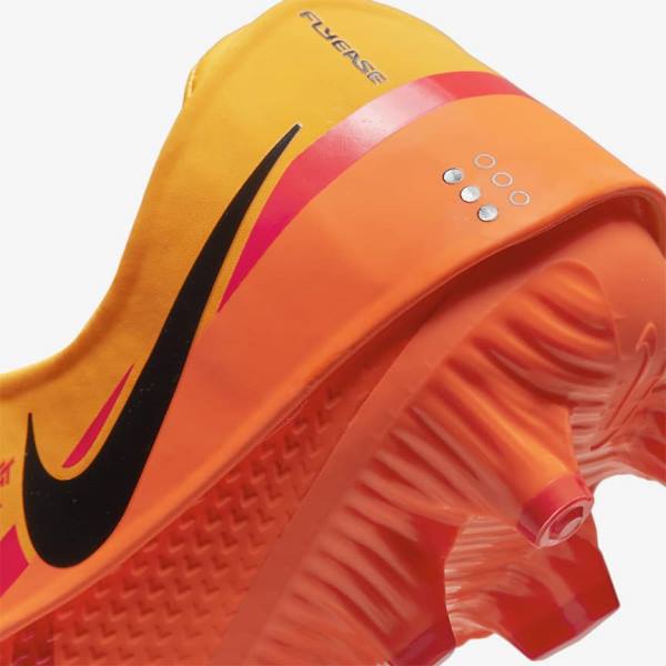 Orange / Light Red / Black Women's Nike Phantom GT2 Academy FlyEase MG Multi-Grounds Football Shoes | NK564IUC