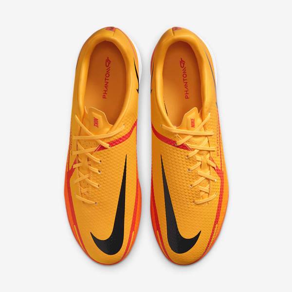 Orange / Light Red / Black Women's Nike Phantom GT2 Academy IC Indoor-Court Football Shoes | NK695CPV