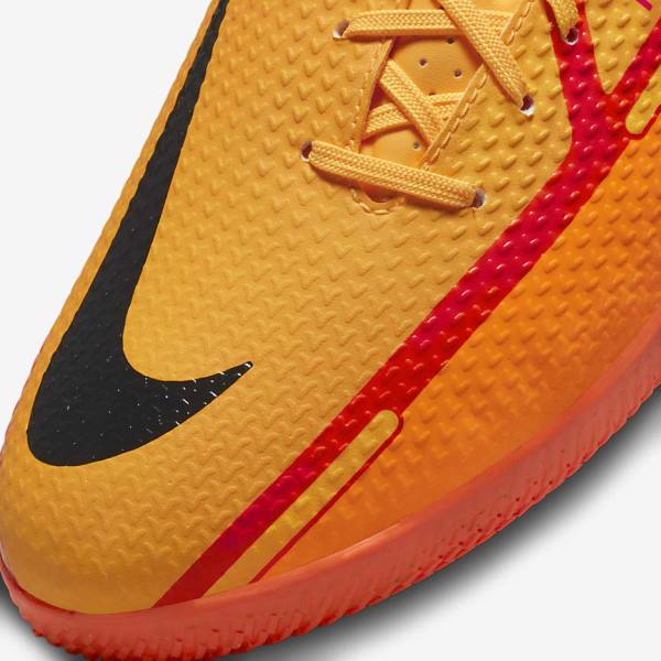 Orange / Light Red / Black Women's Nike Phantom GT2 Academy IC Indoor-Court Football Shoes | NK695CPV