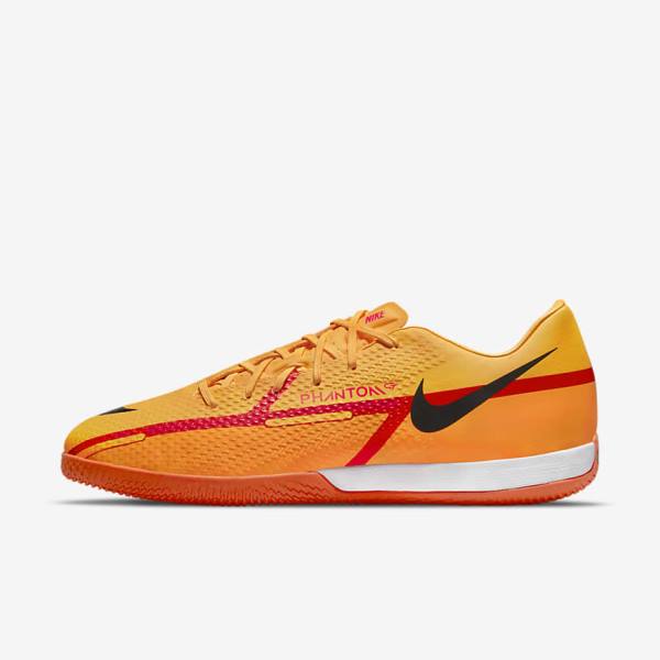 Orange / Light Red / Black Women\'s Nike Phantom GT2 Academy IC Indoor-Court Football Shoes | NK695CPV