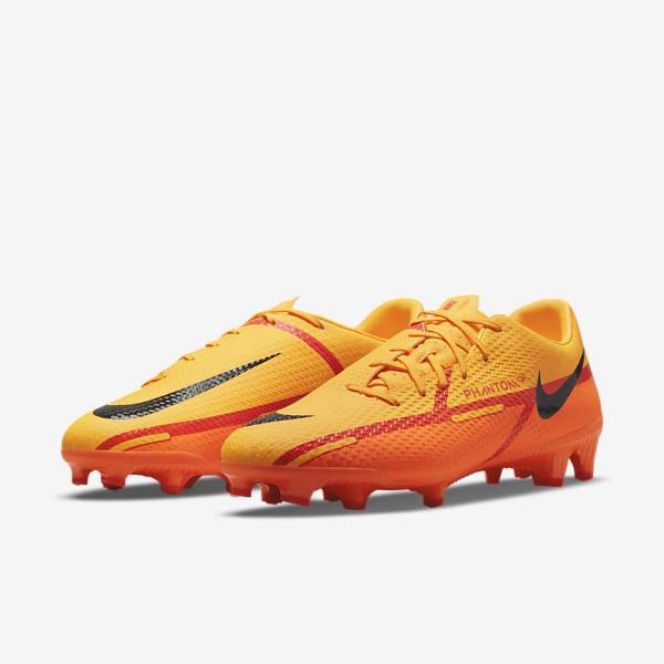 Orange / Light Red / Black Women's Nike Phantom GT2 Academy MG Multi-Ground Football Shoes | NK702AWZ