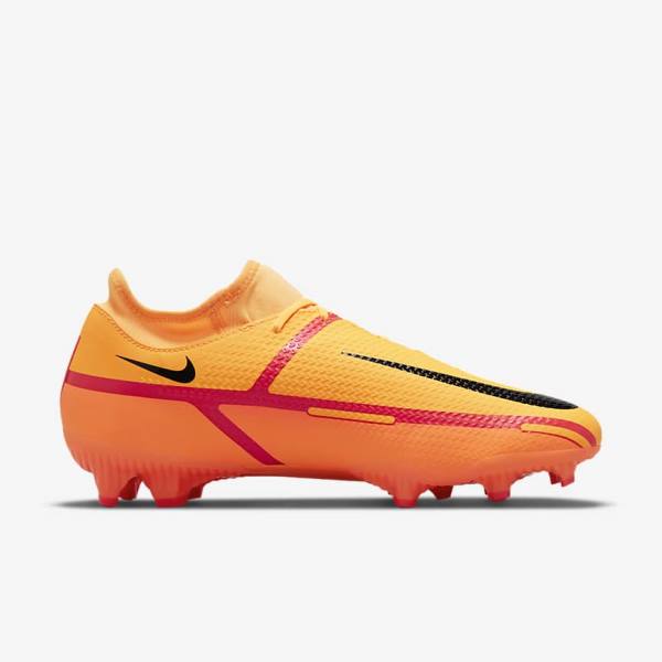 Orange / Light Red / Black Women's Nike Phantom GT2 Academy Dynamic Fit MG Multi-Ground Football Shoes | NK750AWE