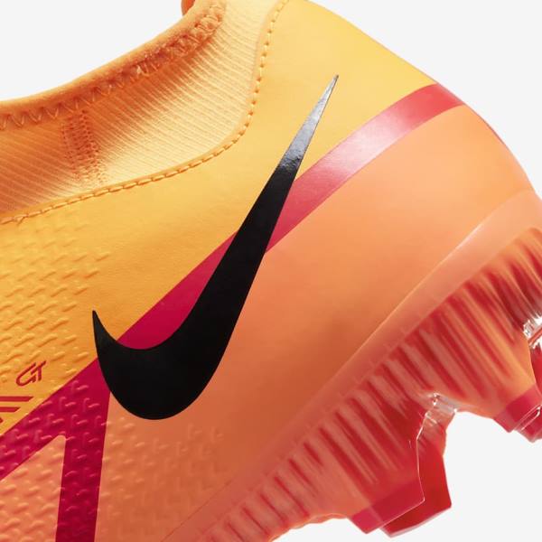 Orange / Light Red / Black Women's Nike Phantom GT2 Academy Dynamic Fit MG Multi-Ground Football Shoes | NK750AWE