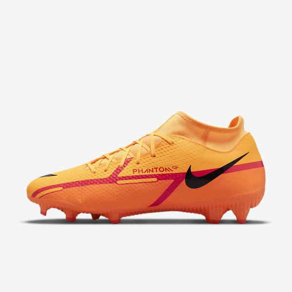 Orange / Light Red / Black Women\'s Nike Phantom GT2 Academy Dynamic Fit MG Multi-Ground Football Shoes | NK750AWE