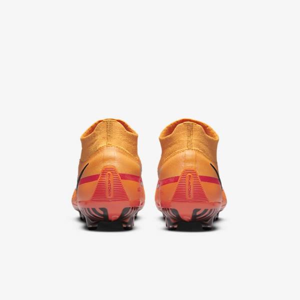 Orange / Light Red / Black Women's Nike Phantom GT2 Dynamic Fit Elite AG-Pro Artificial-Grass Football Shoes | NK890THI