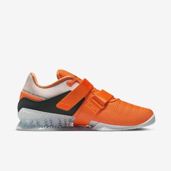 Orange / White / Black Women's Nike Romaleos 4 Training Shoes | NK270AHC