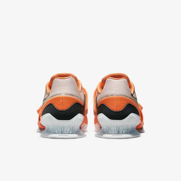 Orange / White / Black Women's Nike Romaleos 4 Training Shoes | NK270AHC