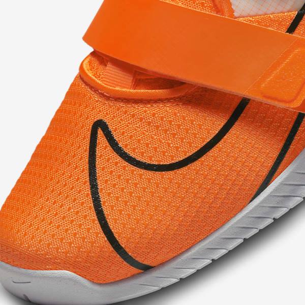 Orange / White / Black Women's Nike Romaleos 4 Training Shoes | NK270AHC