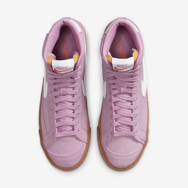 Pink / Brown / Orange / White Women's Nike Blazer Mid 77 Sneakers | NK603EBK