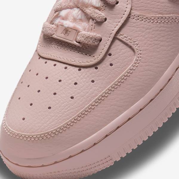 Pink / Metal Silver Women's Nike Air Force 1 07 Sneakers | NK293NZX