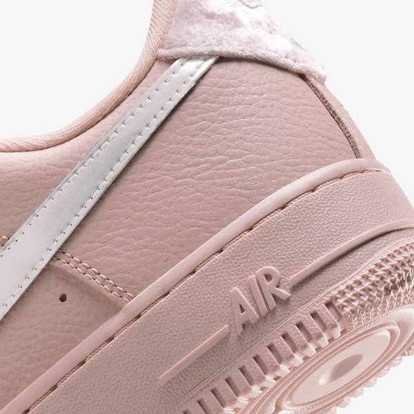 Pink / Metal Silver Women's Nike Air Force 1 07 Sneakers | NK293NZX