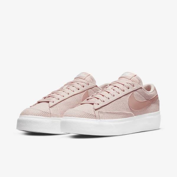 Pink / White / Pink / Rose Women's Nike Blazer Low Platform Sneakers | NK931XEI