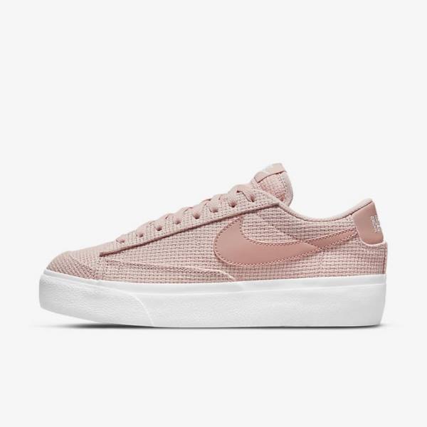 Pink / White / Pink / Rose Women\'s Nike Blazer Low Platform Sneakers | NK931XEI