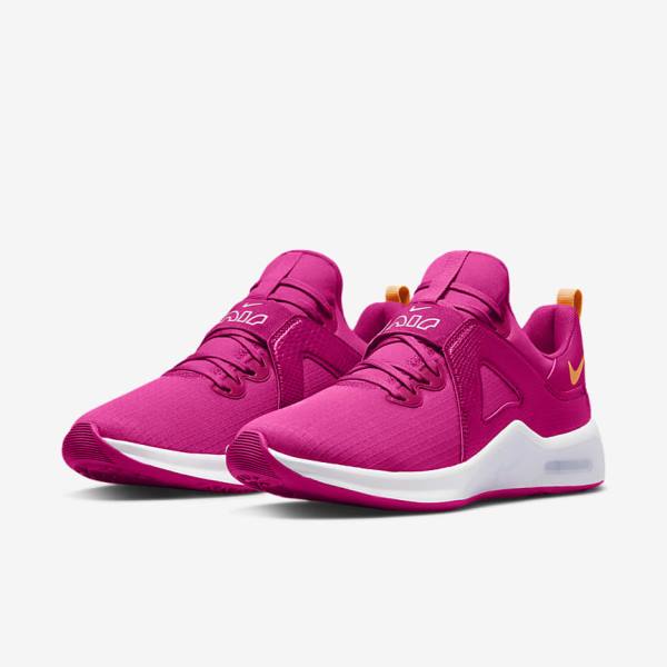 Pink / White / Yellow Women's Nike Air Max Bella TR 5 Training Shoes | NK173AWP