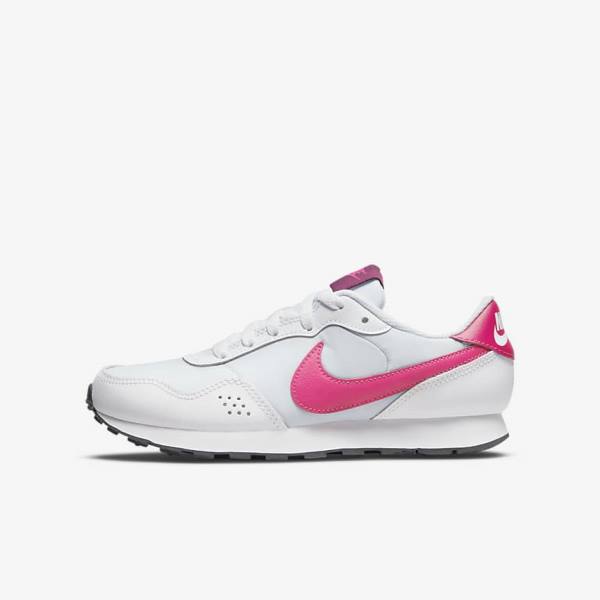 Platinum / Dark Grey / Pink Kids\' Nike MD Valiant Older Sneakers | NK146LIR