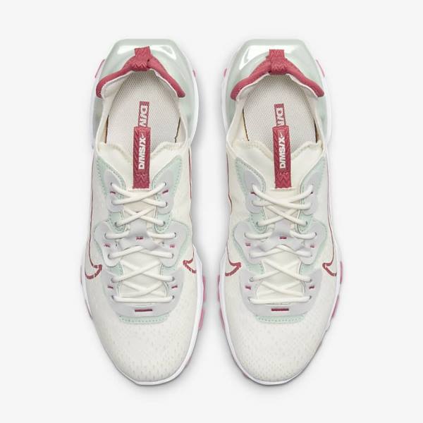 Platinum / Pink Women's Nike React Vision Sneakers | NK934GIQ