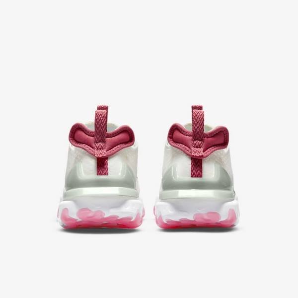 Platinum / Pink Women's Nike React Vision Sneakers | NK934GIQ