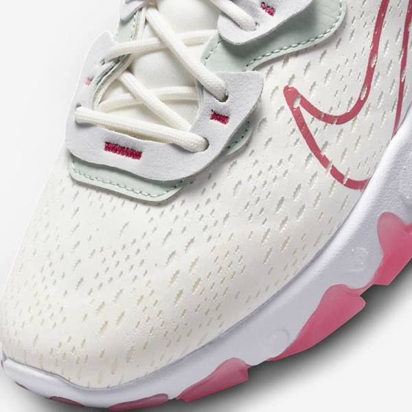 Platinum / Pink Women's Nike React Vision Sneakers | NK934GIQ