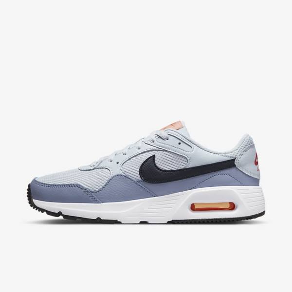 Platinum / White / Black Men\'s Nike Air Max SC Sneakers | NK698KCH