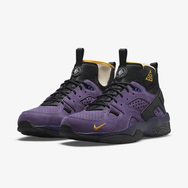 Purple / Blue / Black / Gold Men's Nike ACG Air Mowabb Sneakers | NK145QRO