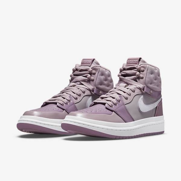 Purple / Grey / White Women's Nike Air Jordan 1 Acclimate Sneakers | NK945CLE